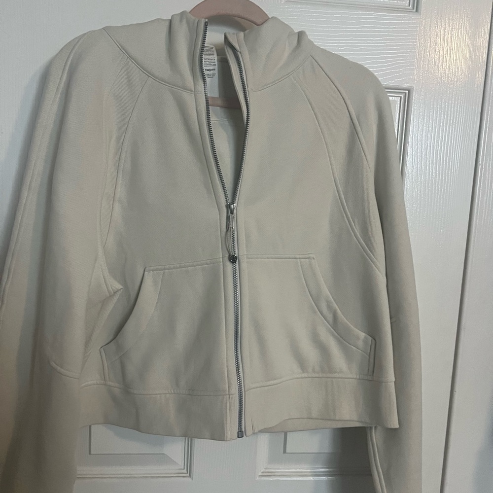 Lululemon Scuba Oversized Full Zip Jacket - White Opal